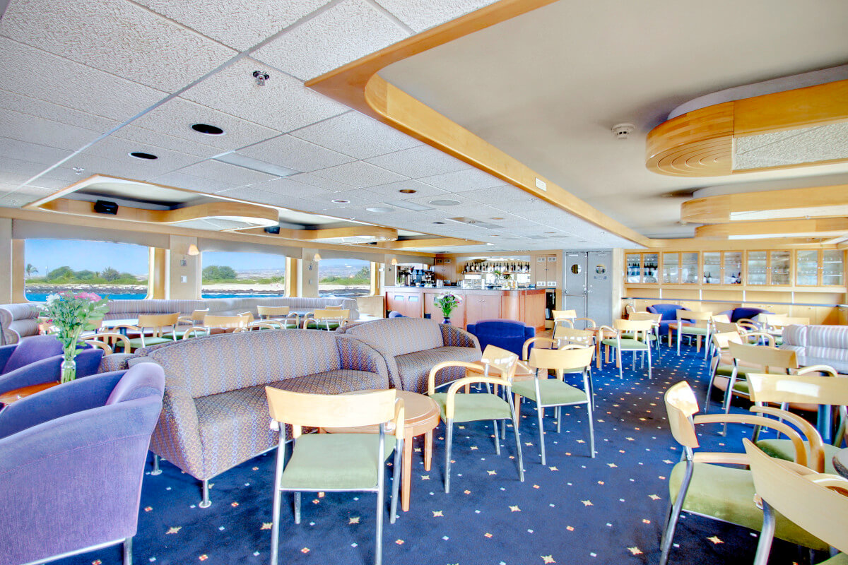 Lounge aboard Safari Endeavour