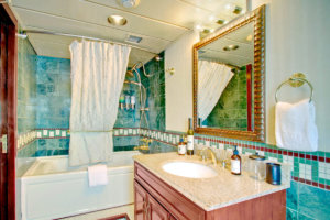 Bathroom aboard Wilderness Legacy