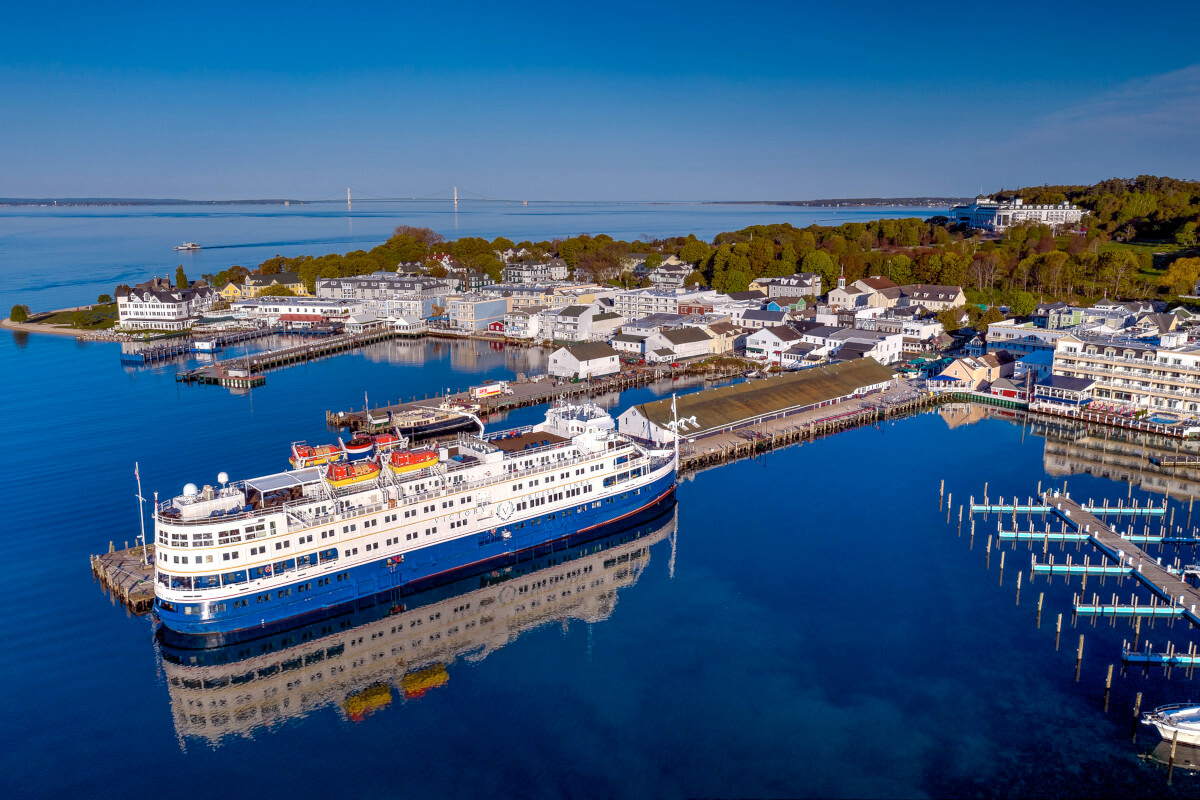 Victory I docked at Mackinac Island